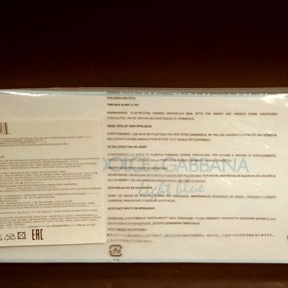 Dolce Gabbana Light Blue Beach Bag Canvas - Picture 3 of 5